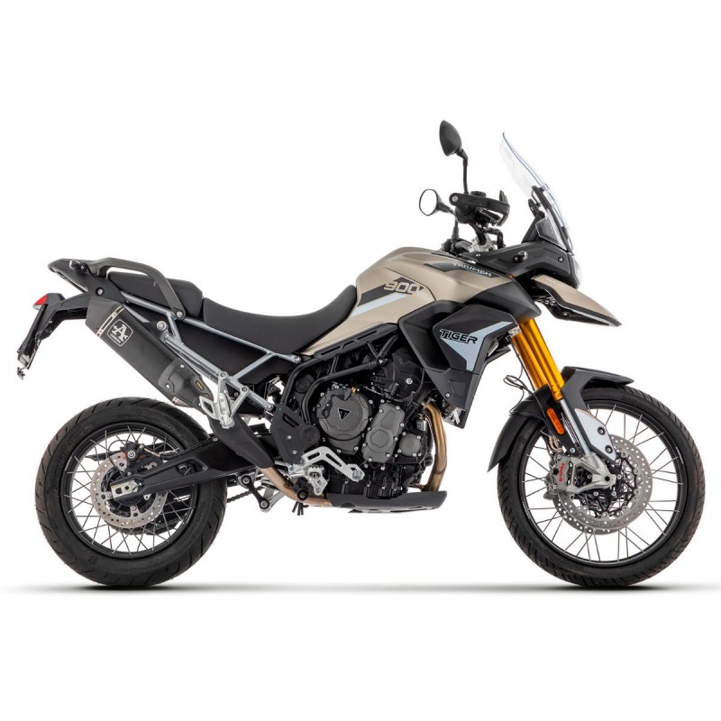 Arrow Veloce Dark Aluminum Exhaust For Triumph Tiger 850/900 2020-2023 Part  # 72005Van
